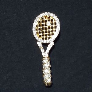 TENNIS RACK SHAPE PIN/BROOCH